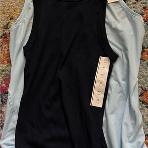 All in Motion Black and Light Blue Tank Top